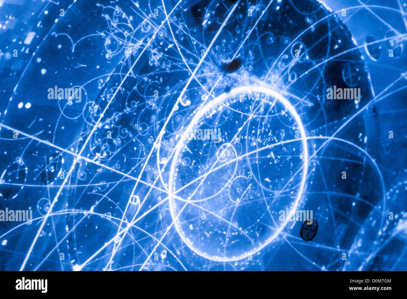 Subatomiche tracce di neutrini Foto Stock