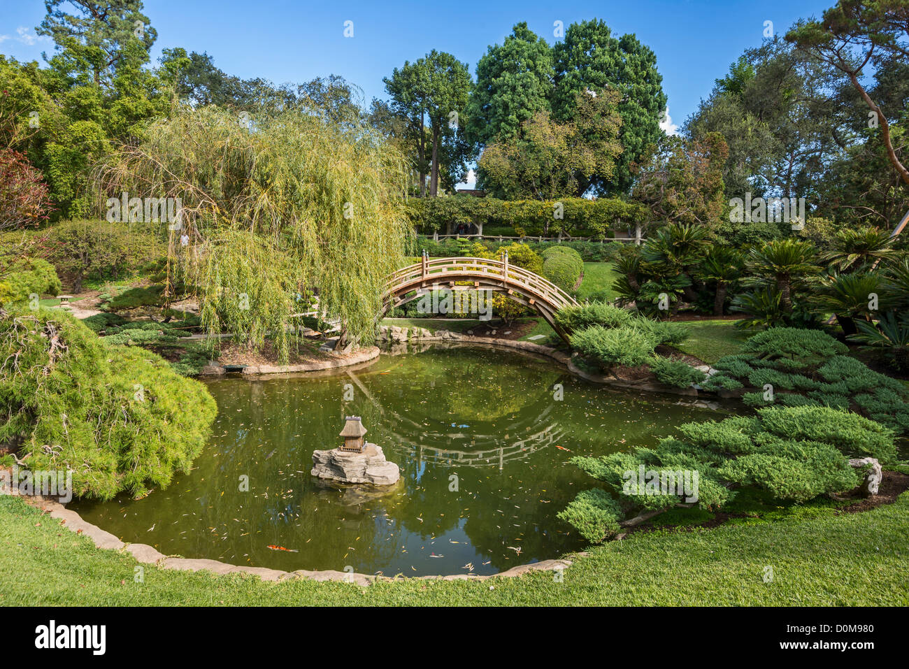 Il splendidamente rinnovato e giardini Giapponesi presso la Biblioteca di Huntington e Giardini Botanici. Foto Stock