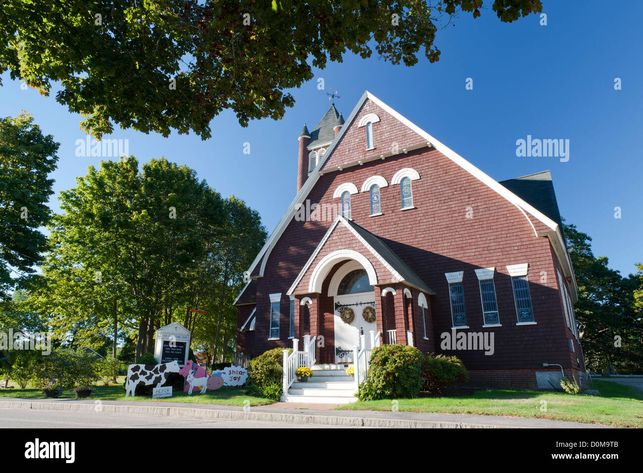 Unione Chiesa congregazionale, York Beach, Maine, Stati Uniti d'America. Foto Stock