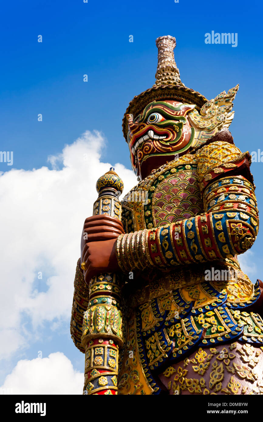 Scultura di yak al Grand Palace, Bangkok, Thailandia Foto Stock