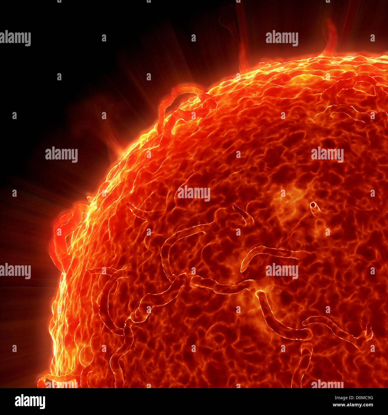 Immagine del sole, la più grande stella nel nostro sistema solare Foto  stock - Alamy