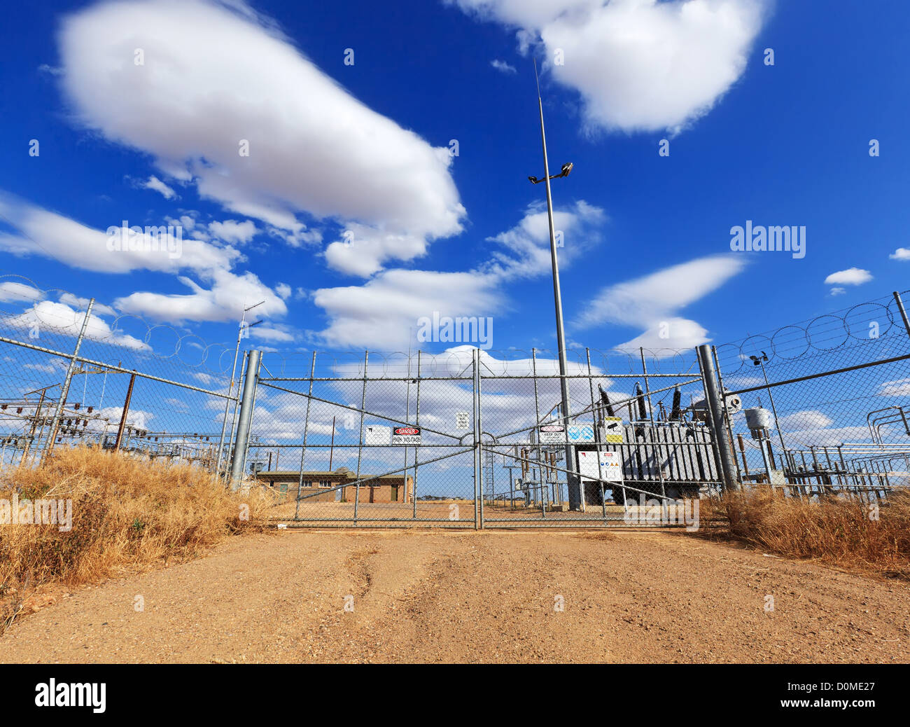 Alimentazione elettrica sottostazione Foto Stock