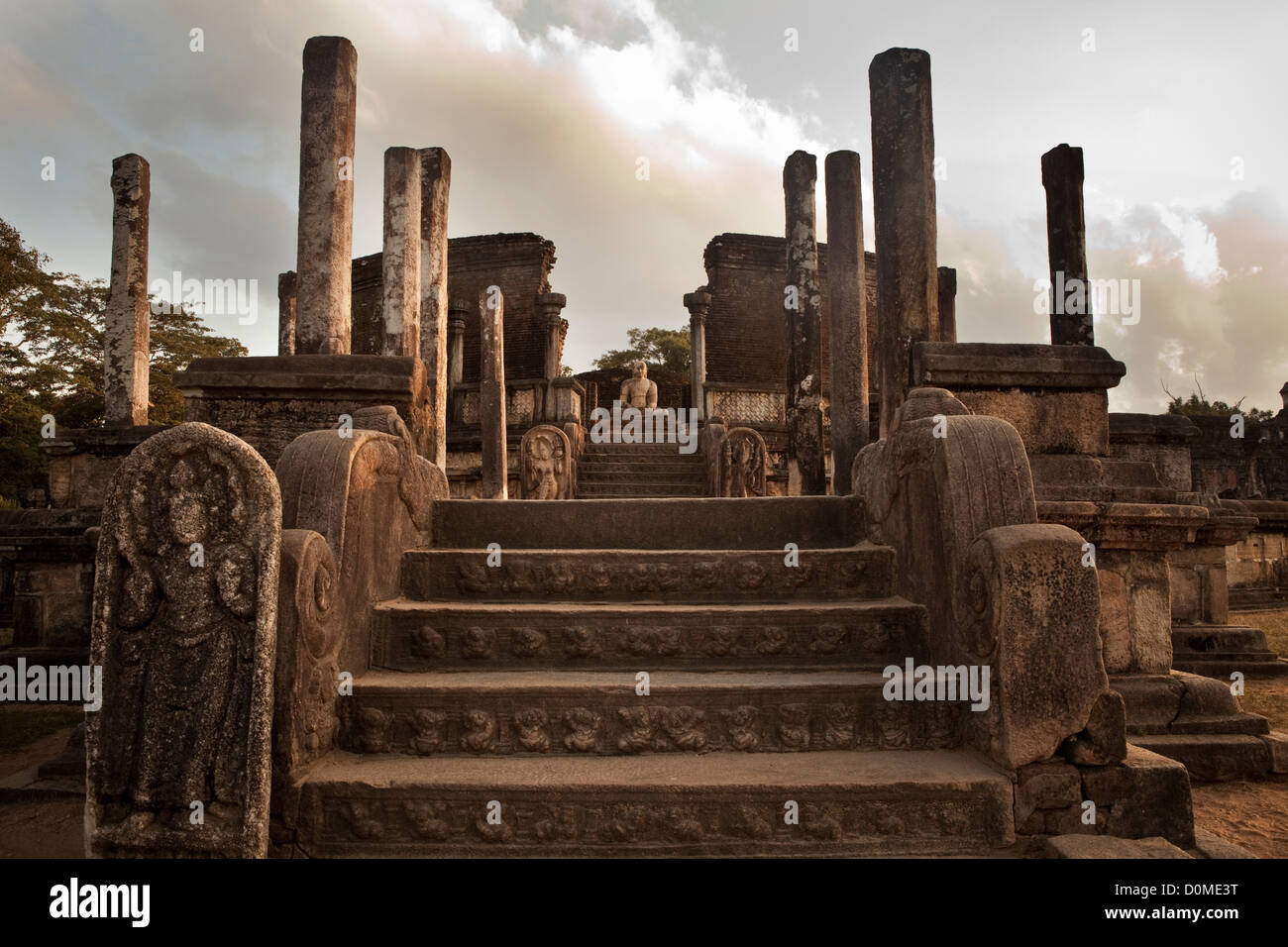 Le antiche rovine di Polonnaruwa, Sri Lanka. Foto Stock