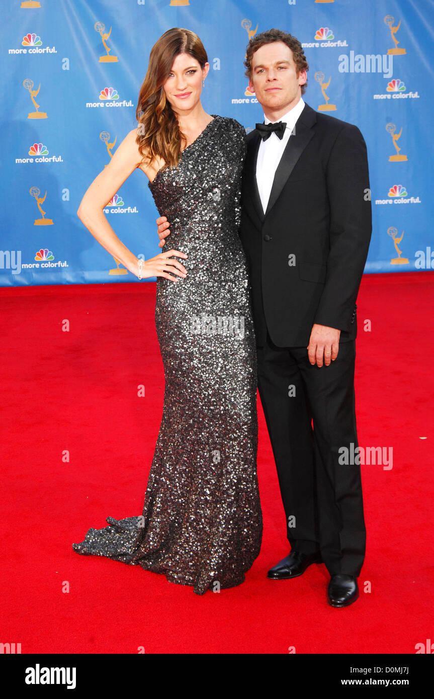 Jennifer Carpenter e Michael C. Hall La sessantaduesima annuale di Primetime Emmy Awards tenutosi presso il Nokia Theater L.A. Vive a Los Angeles, Foto Stock