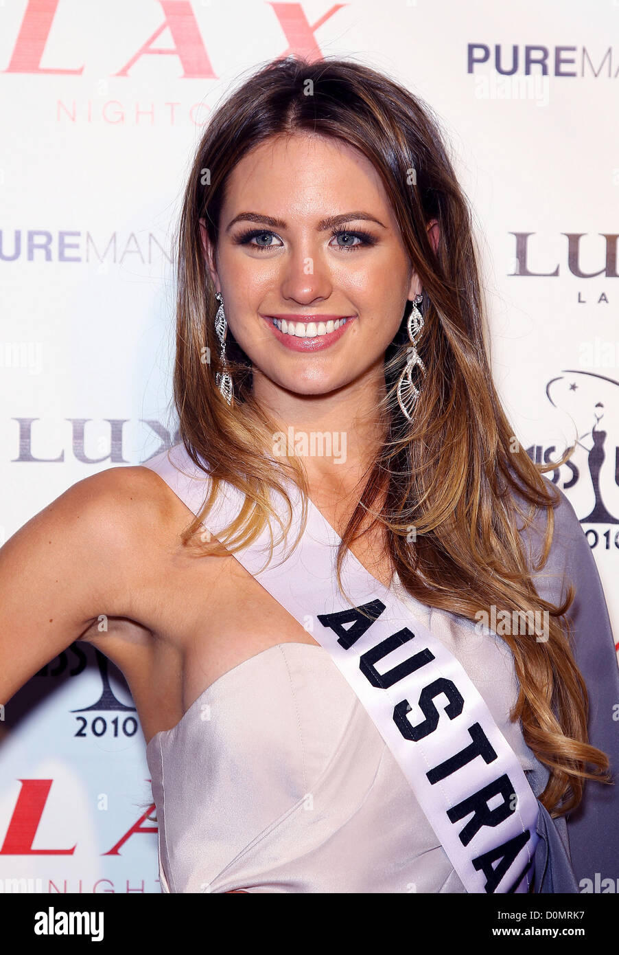 Jesinta Campbell il 2010 Miss Universo Pageant dopo essere partito a LAX nightclub presso il Luxor Hotel Casino Las Vegas, Nevada - Foto Stock