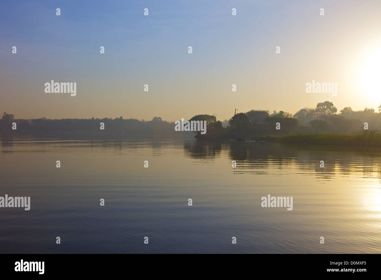 La mattina presto, il lago Tana Bahir Dar, Etiopia, Africa Foto Stock