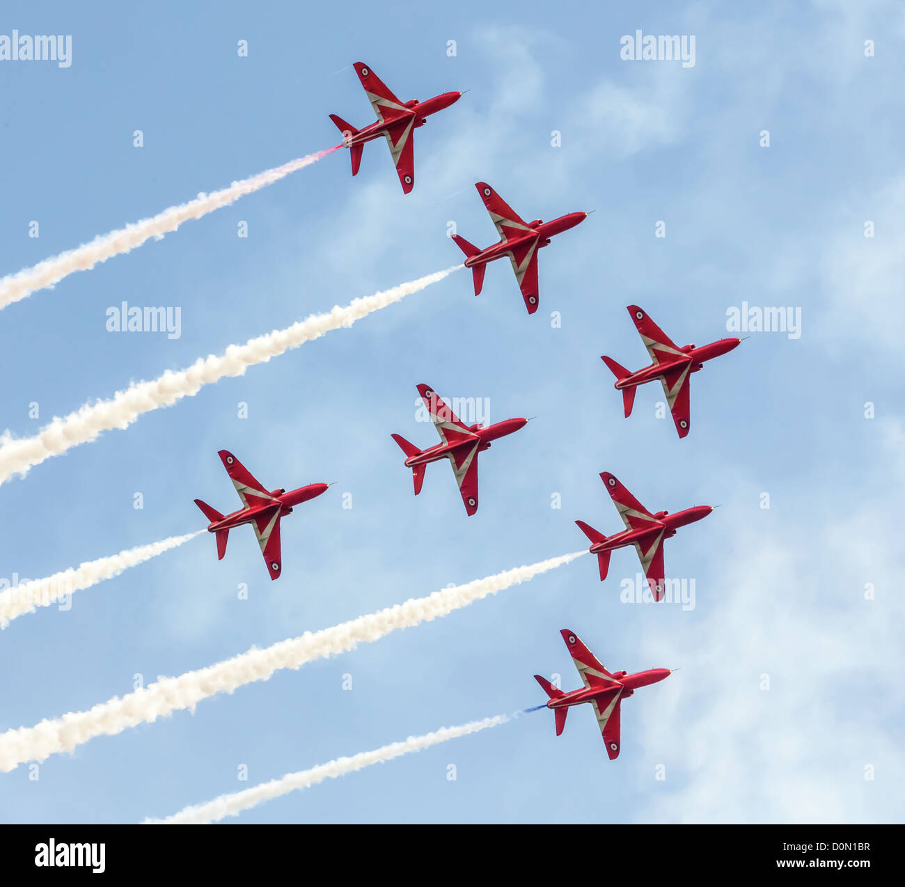 Le frecce rosse battenti visualizzare Bournemouth Dorset. Foto Stock