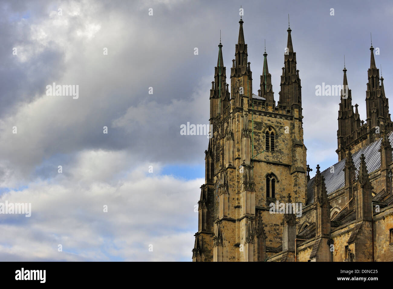 La Cattedrale di Canterbury nella città medievale di Canterbury Kent, Sud Inghilterra, Regno Unito Foto Stock