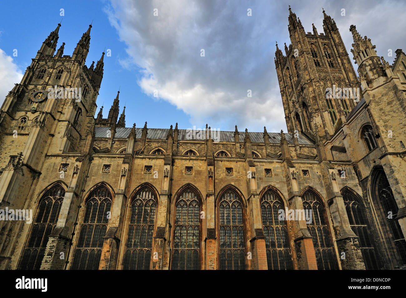 La Cattedrale di Canterbury nella città medievale di Canterbury Kent, Sud Inghilterra, Regno Unito Foto Stock