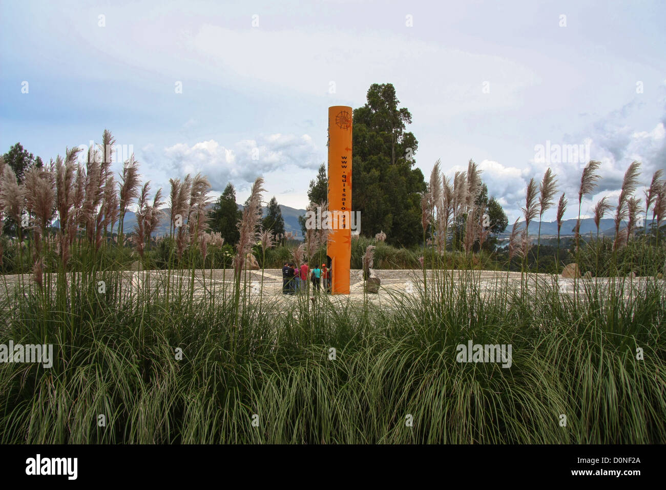 Il centro del mondo in Cayambe Foto Stock