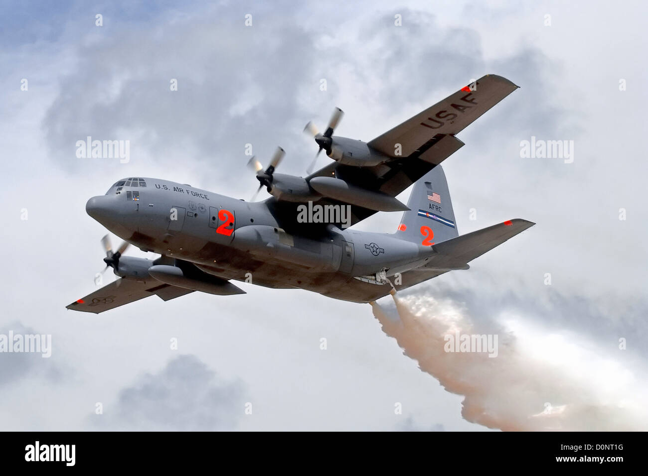 C-130 Acqua caduta Foto Stock