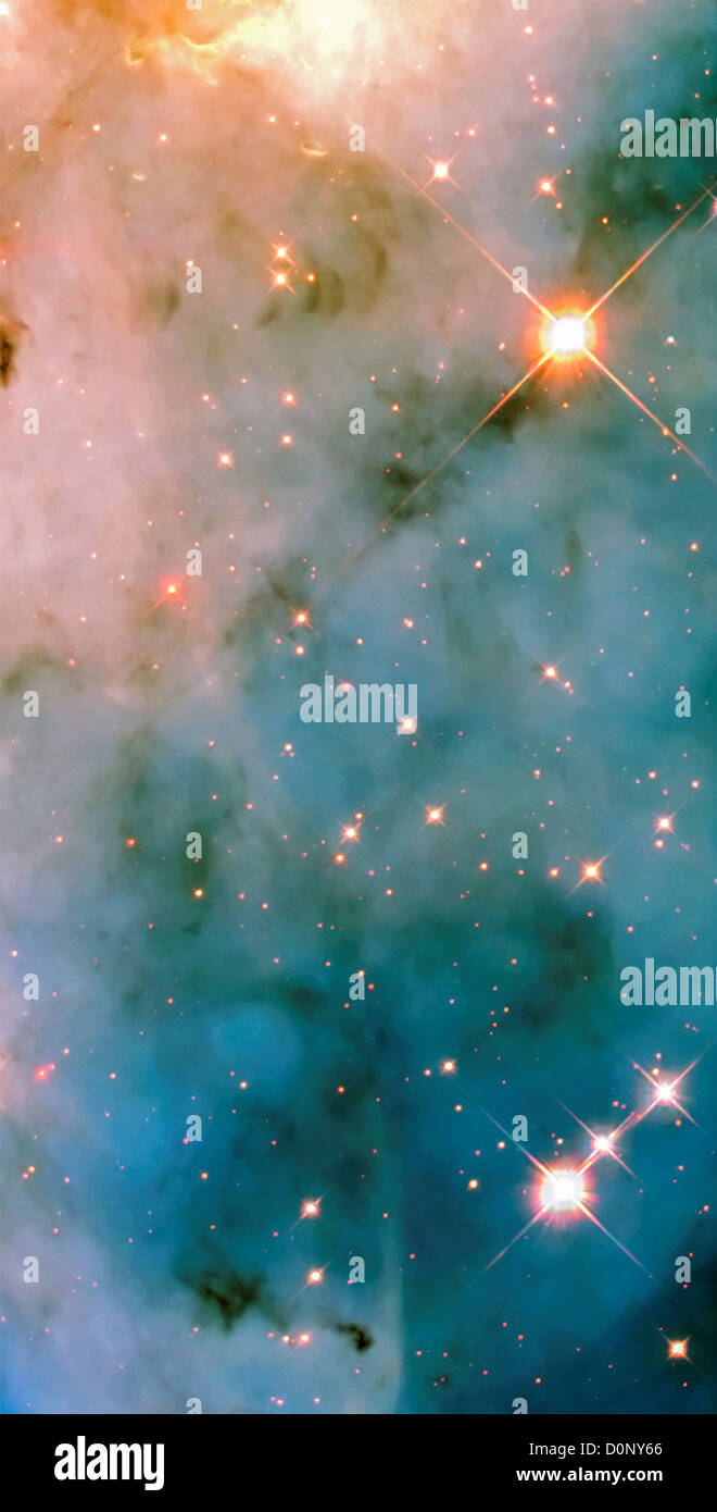 La turbolenza nel Carina Nebula Foto Stock