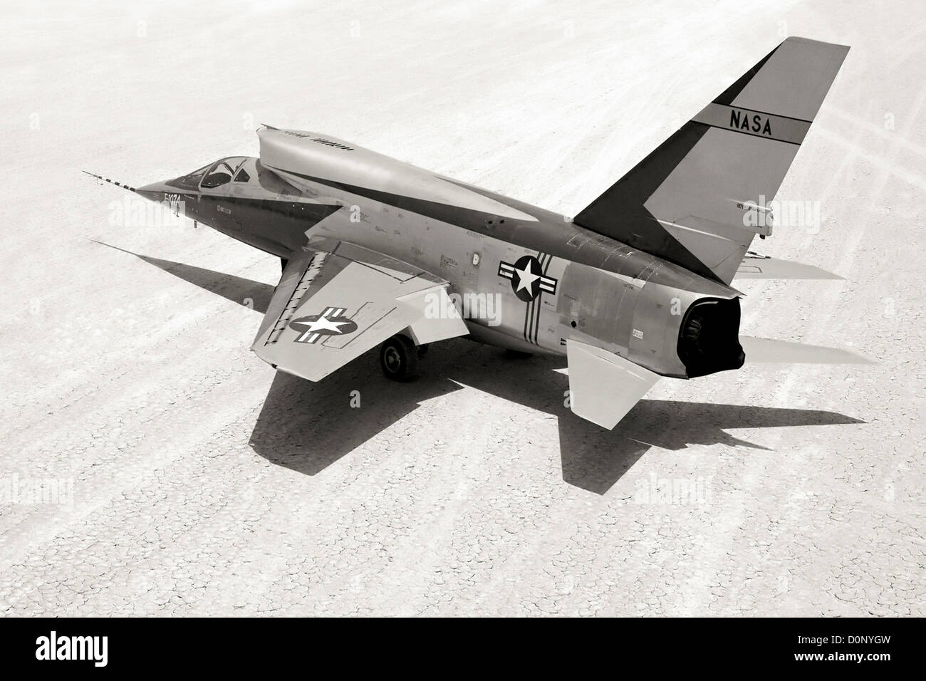 F-107A su Rogers Dry Lake Foto Stock