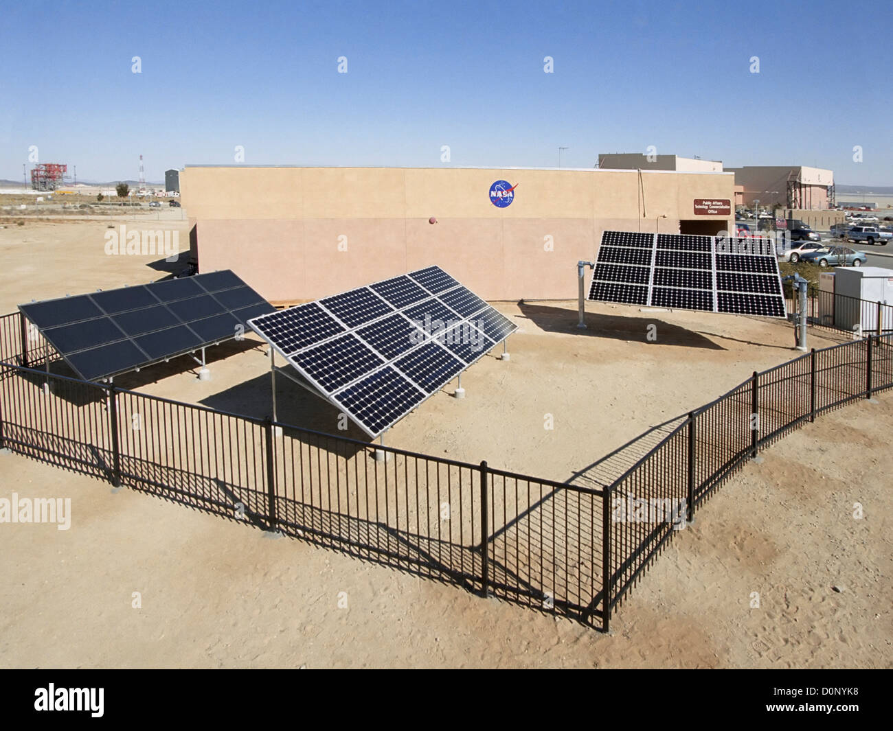 Energia solare a Dryden Flight Research Center Foto Stock