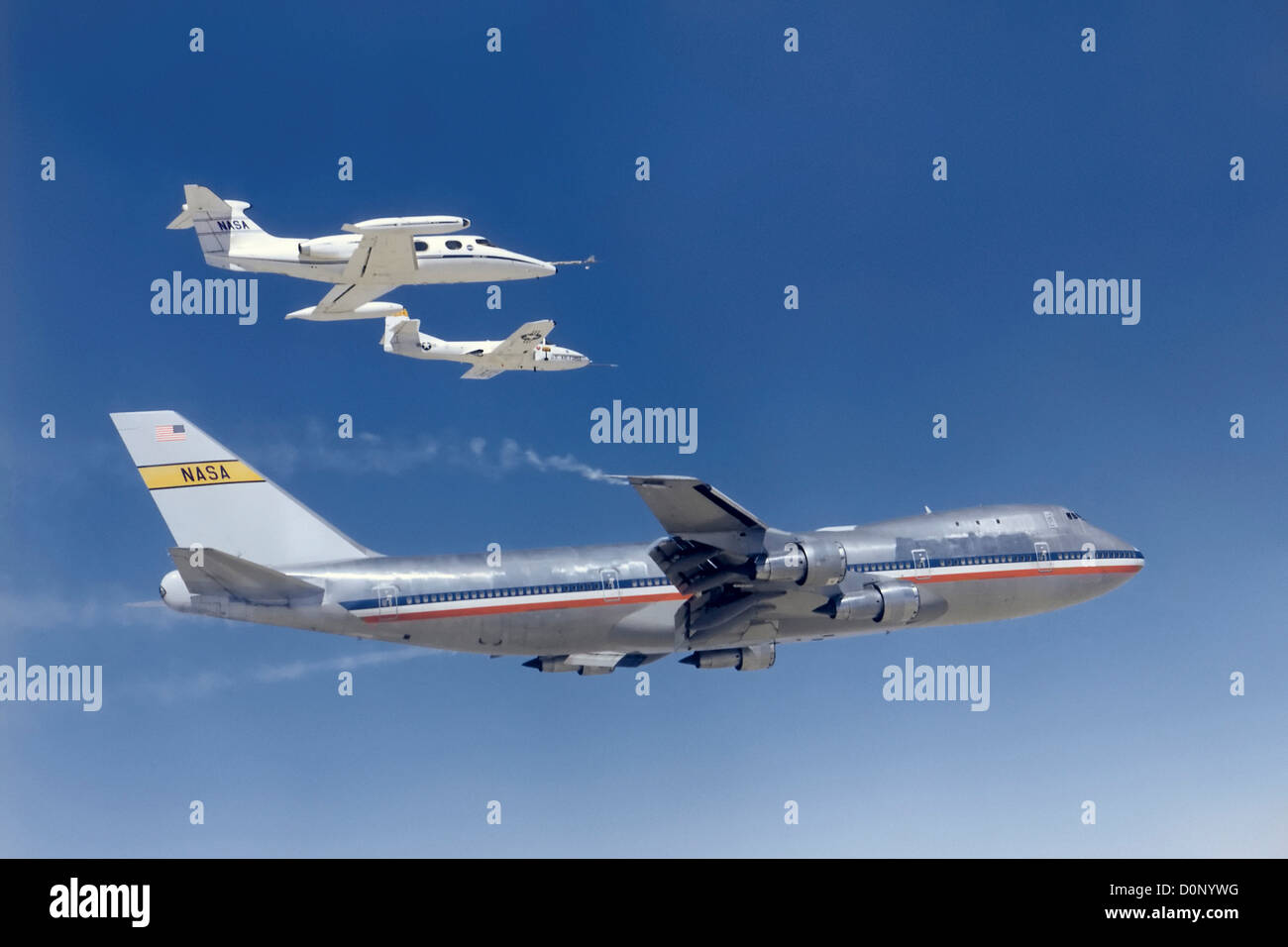 Studio di turbolenza sul Boeing 747 Foto Stock