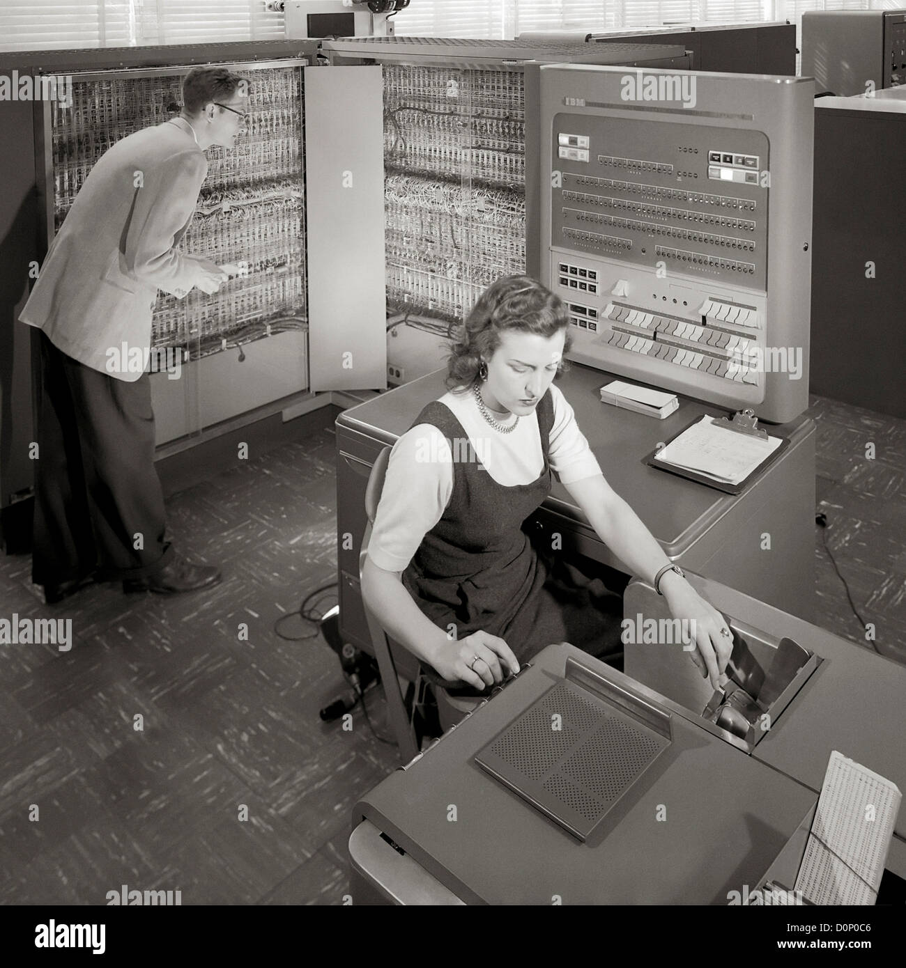 IBM 704 computer Foto Stock