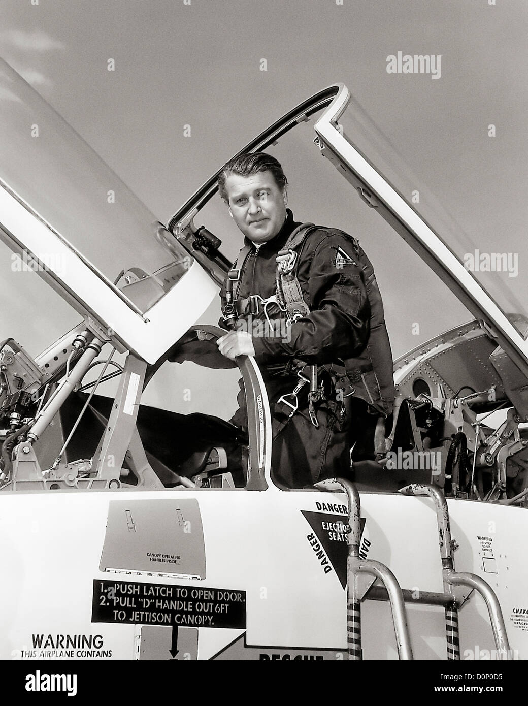 Wernher von Braun nel pozzetto a getto Foto Stock