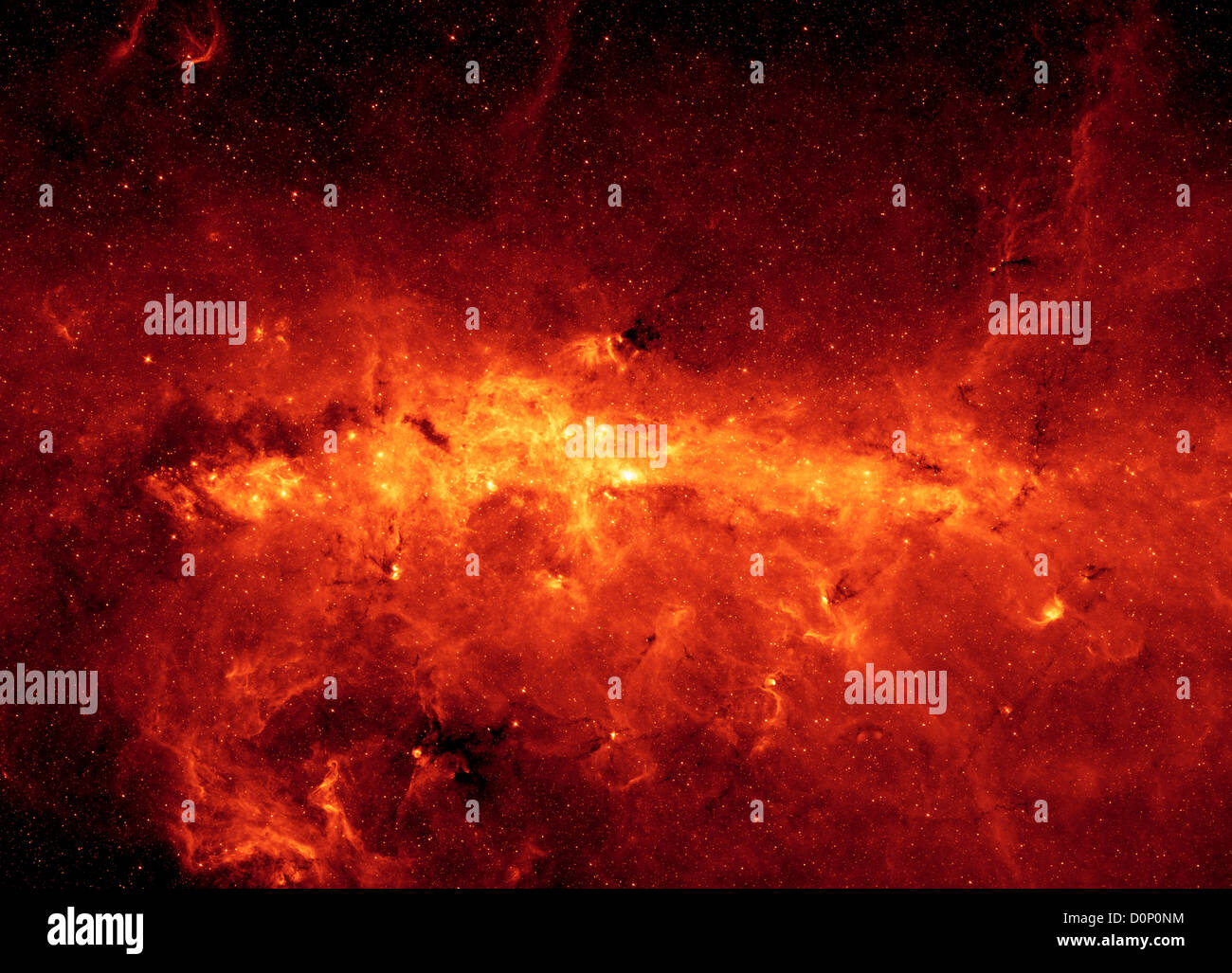 Galactic vicoli di polvere Foto Stock
