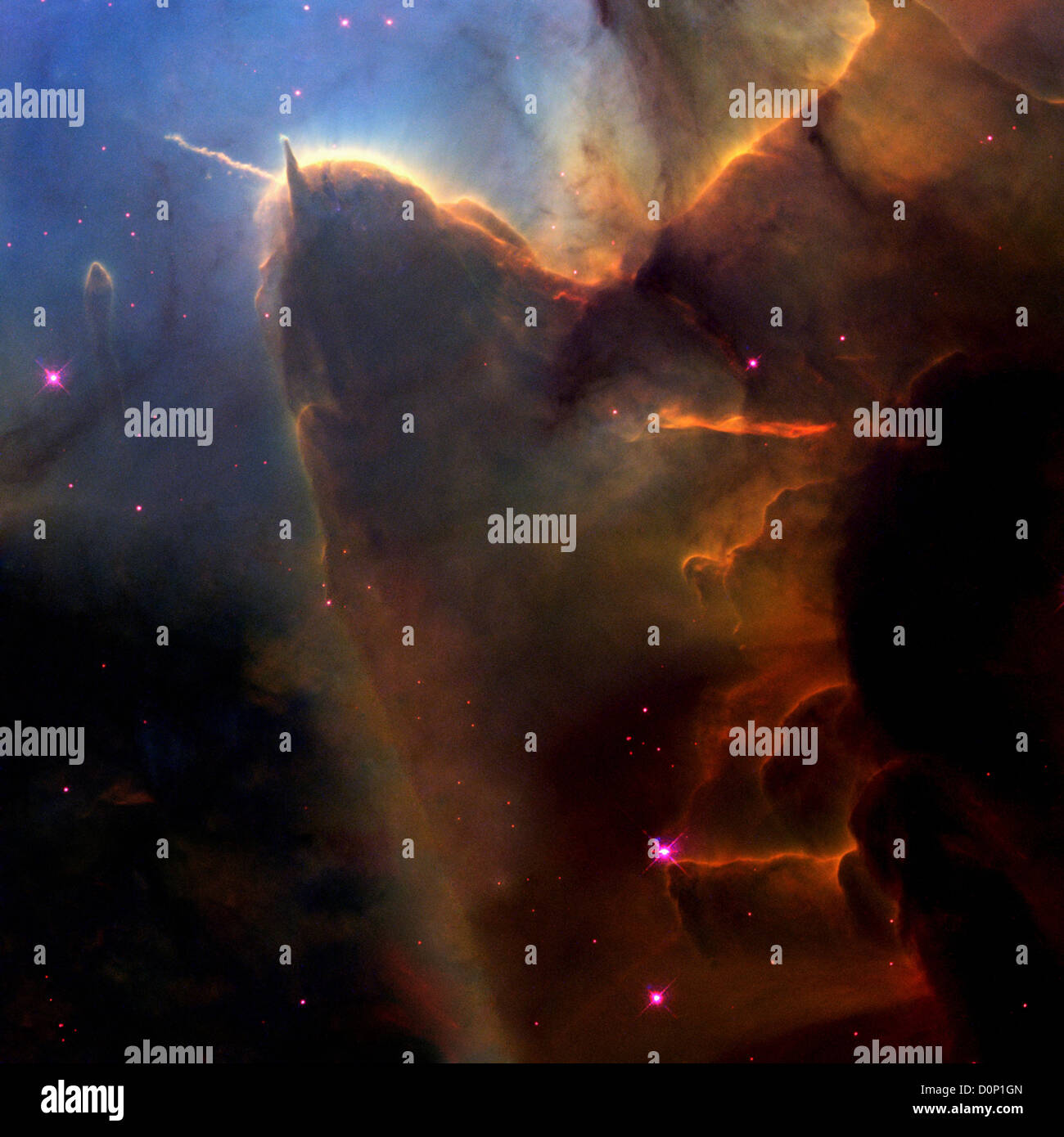 Vivaio stellare in Triffid Nebula Foto Stock