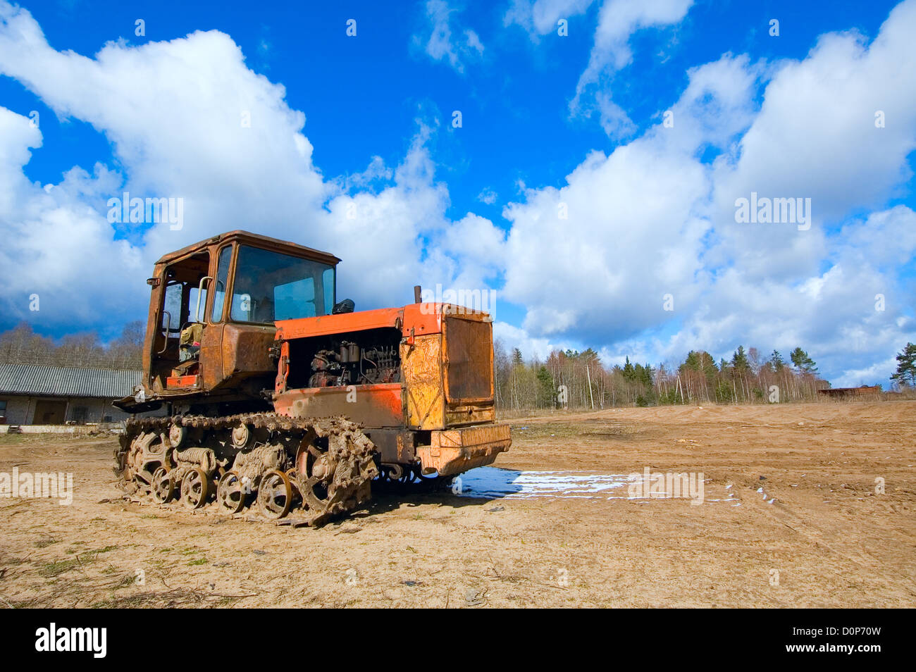 Vecchio trattore Foto Stock