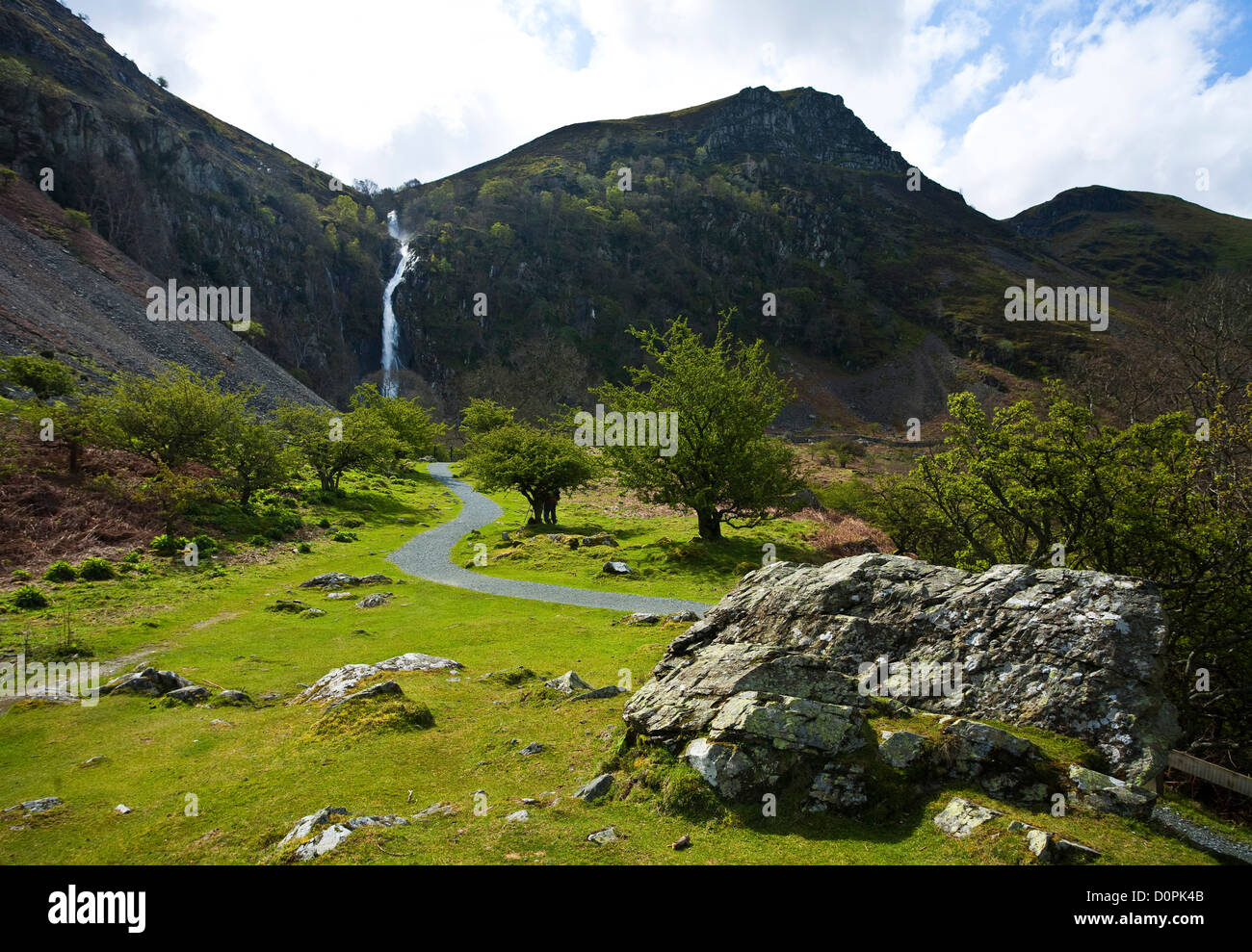 Aber Cade vicino a Abergwyngregyn nel Parco Nazionale di Snowdonia nel Galles Foto Stock