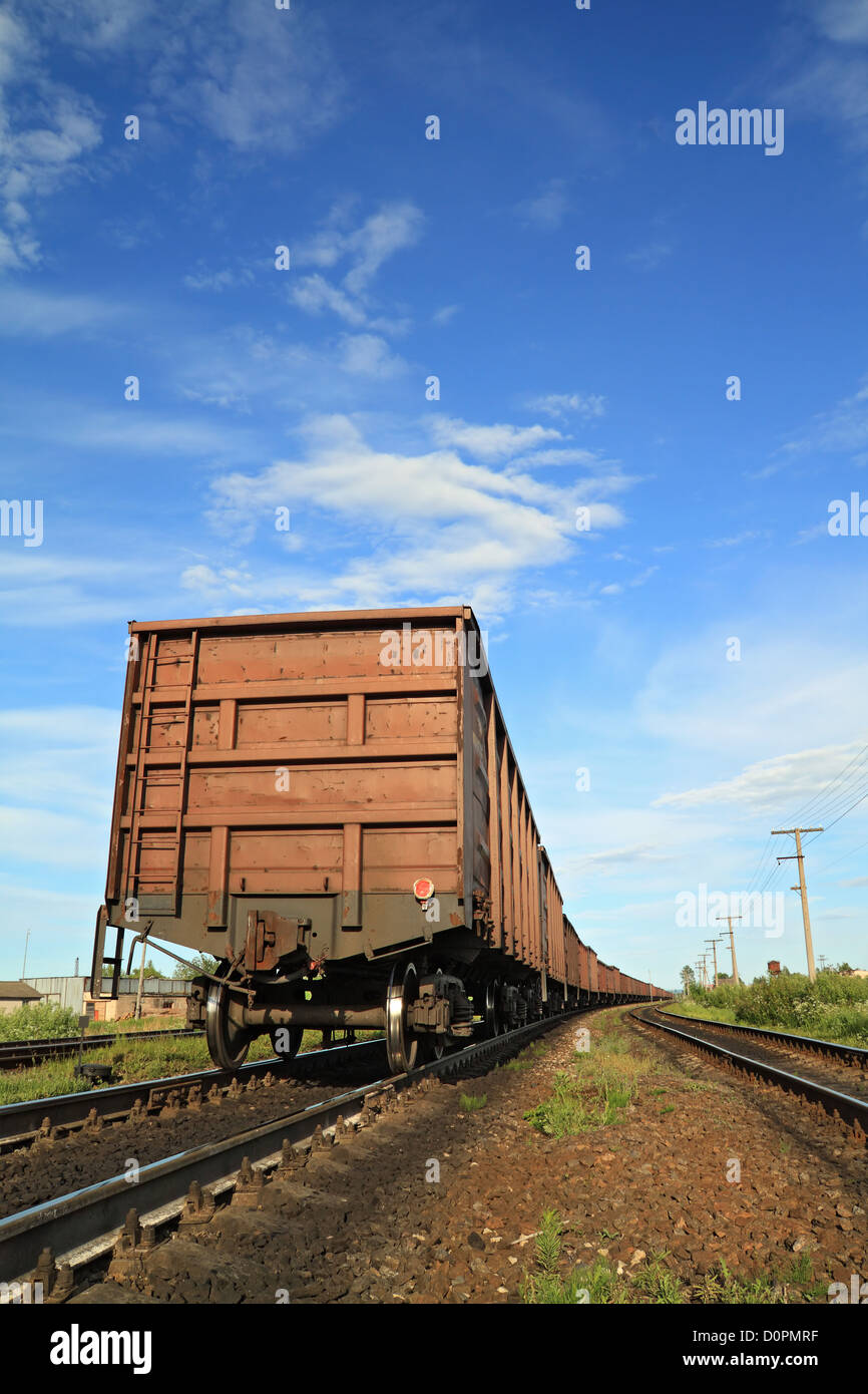 Cargo vagone ferroviario Foto Stock