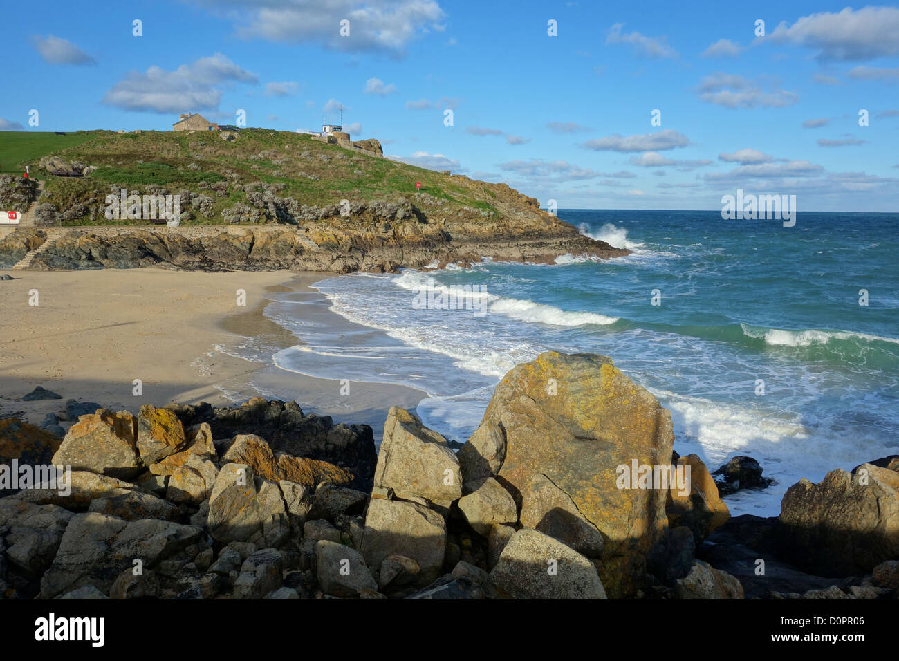 Spiaggia di Porthgwidden in St Ives, Cornwall. Foto Stock