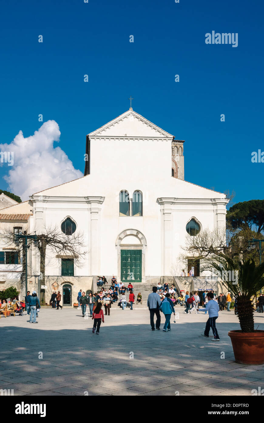 Piazza Vescovado, Ravello, Amalfi Coast / la Costiera Amalfitana, provincia di Salerno, Campania, Italia, Europa Foto Stock