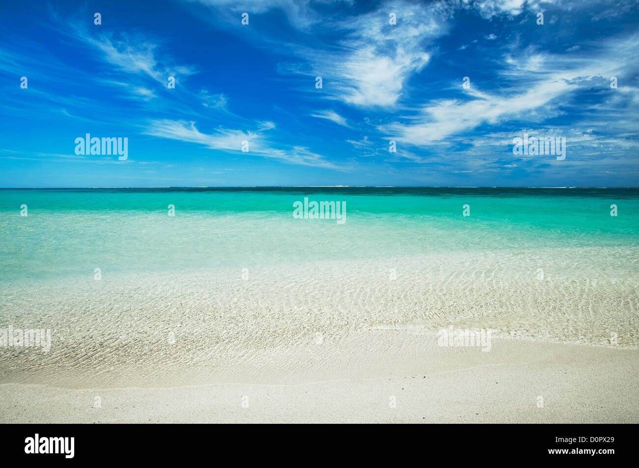 Acque cristalline a Turquoise Bay nel Cape Range National Park. Foto Stock