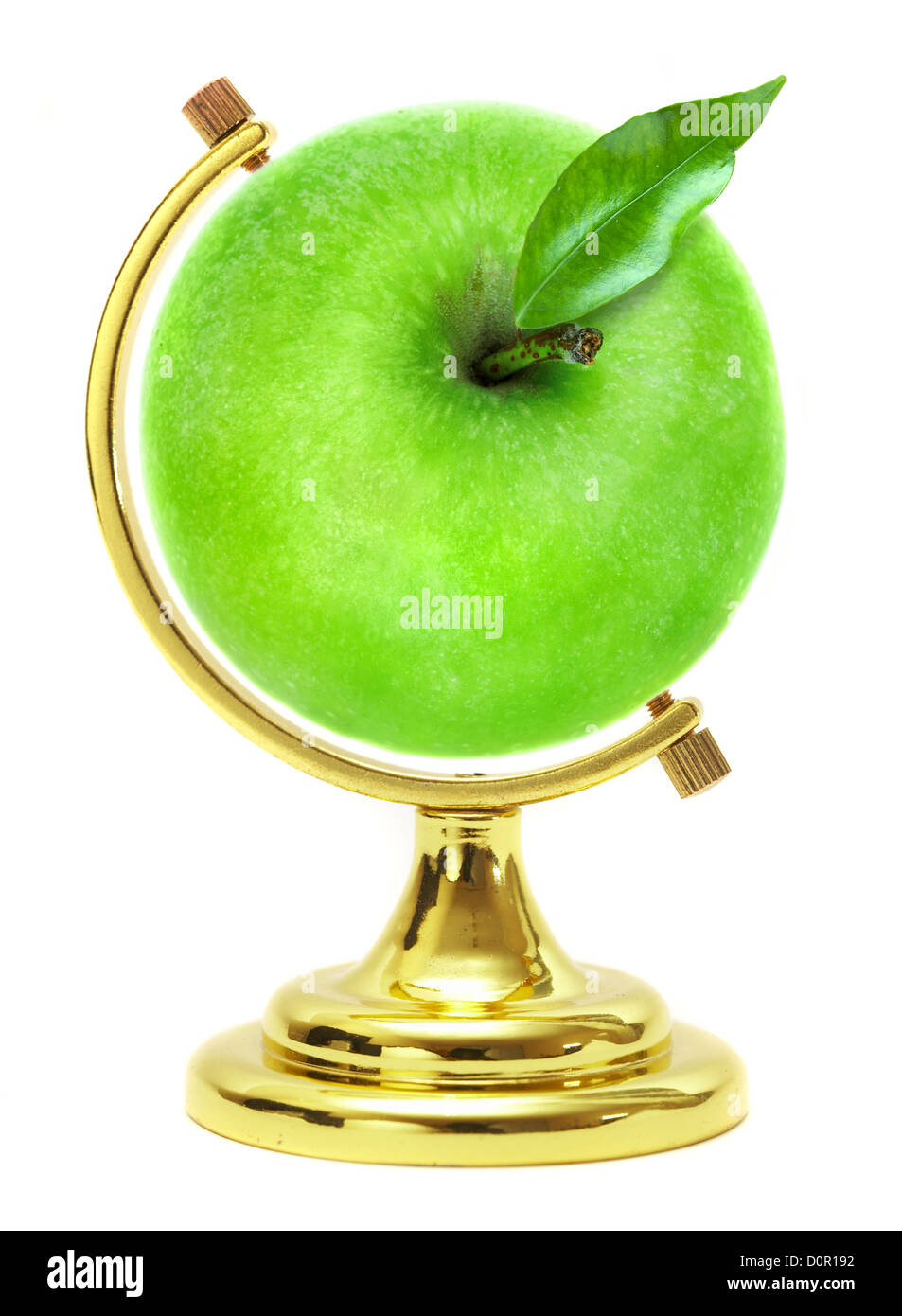 Verde mela - globo terrestre Foto Stock