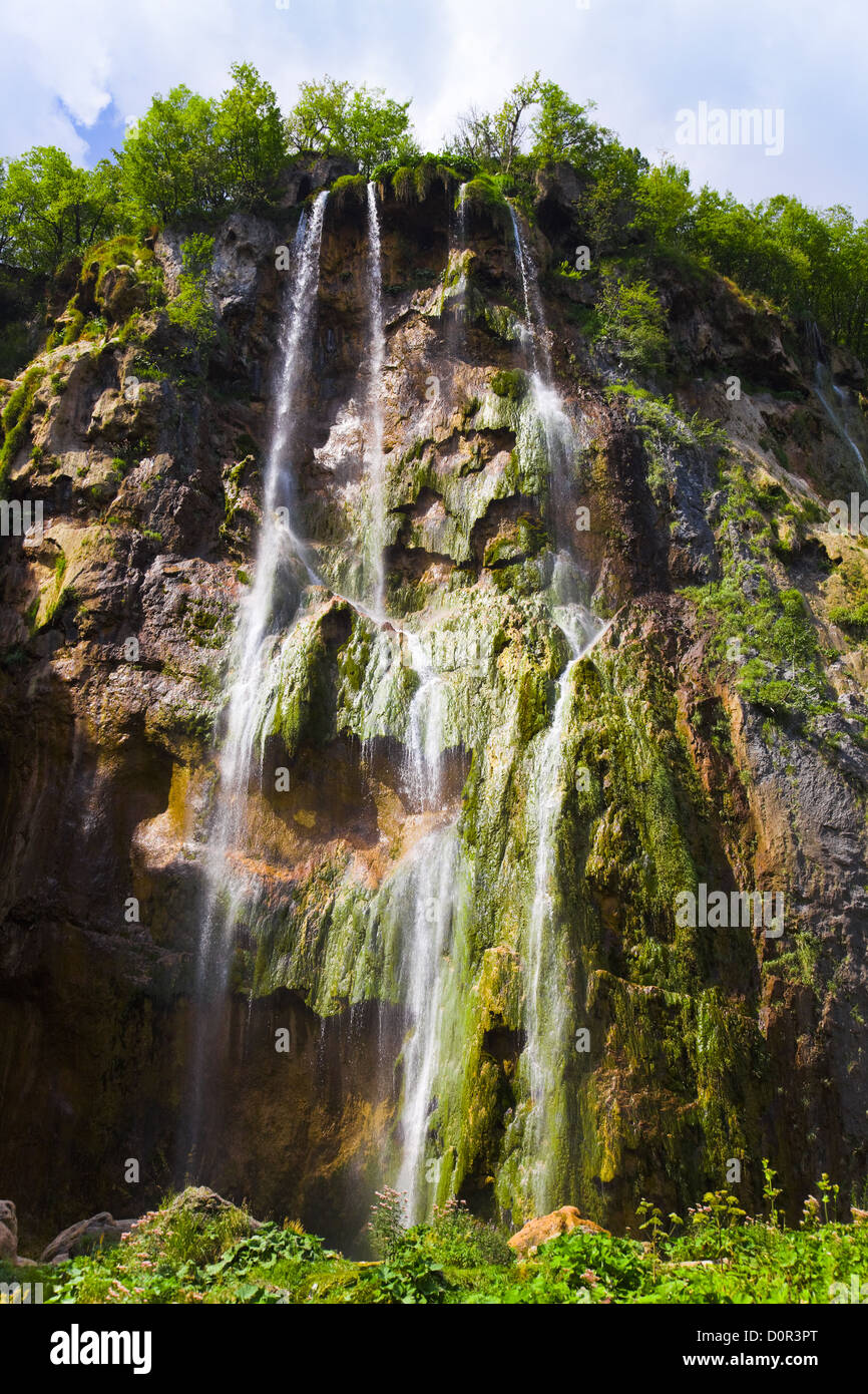 Cascata di Plitvice in Croazia Foto Stock