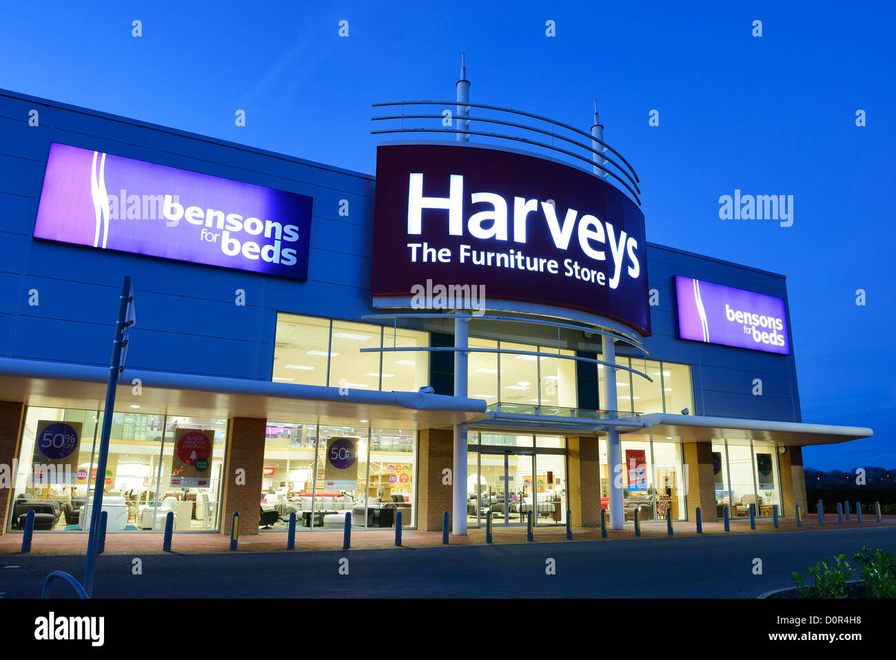 Harveys Furniture Store e della Bensons per letti Foto Stock
