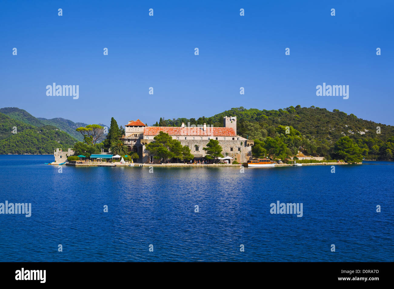 Il monastero di isola di Mljet in Croazia Foto Stock