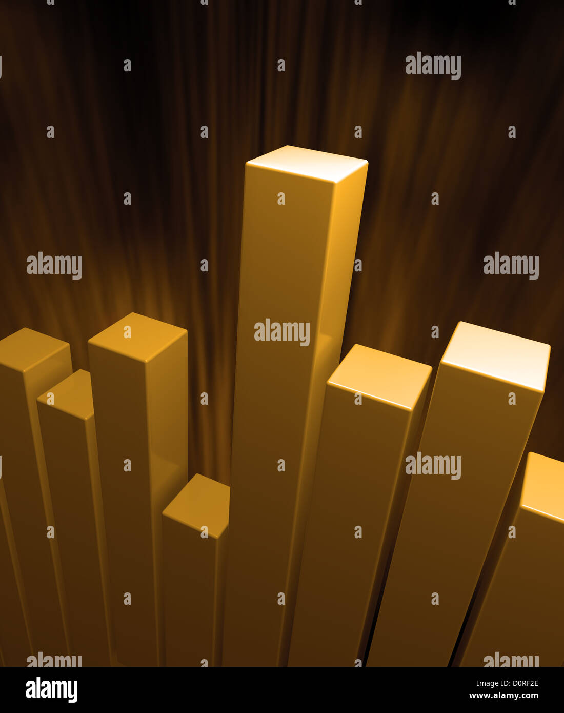 Grafico a barre 3D Foto Stock