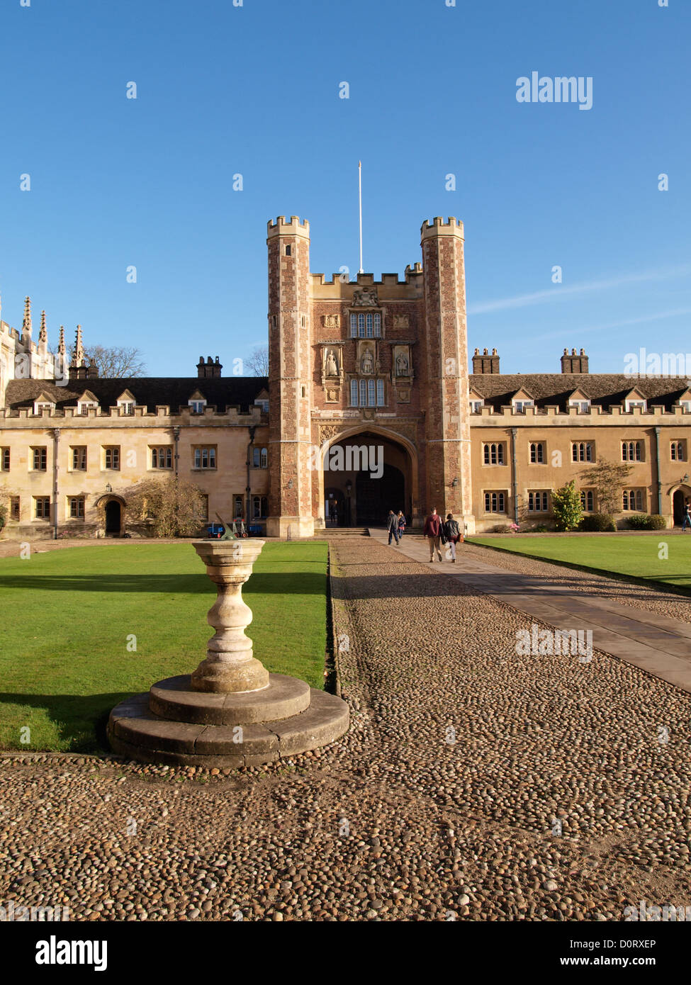 Uscire al Trinity College di Cambridge, Regno Unito Foto Stock