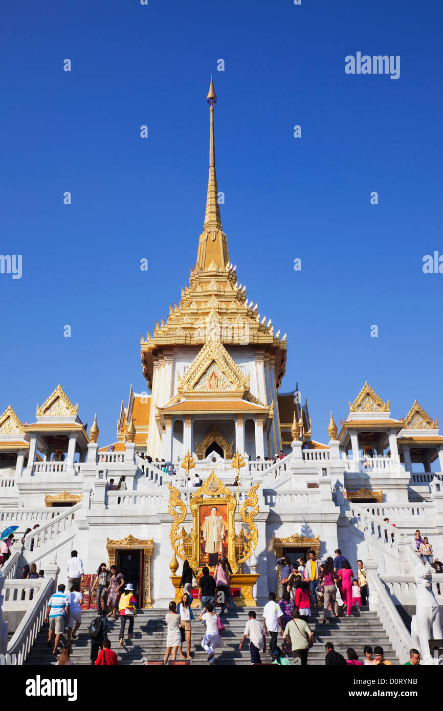 Asia, Thailandia, Bangkok, Wat Trimit, Golden Tempio del Buddha, tempio, templi, tempio thailandese, templi Thai, buddismo buddisti, Turi Foto Stock