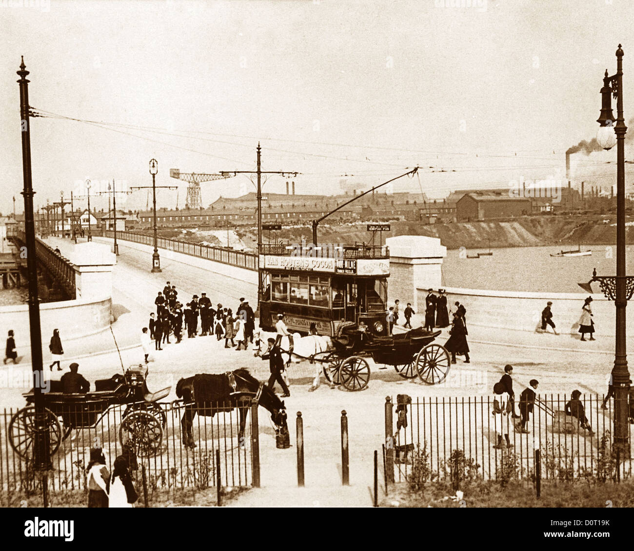 Ponte Walney Barrow in Furness PERIODO EDOARDIANO Foto Stock