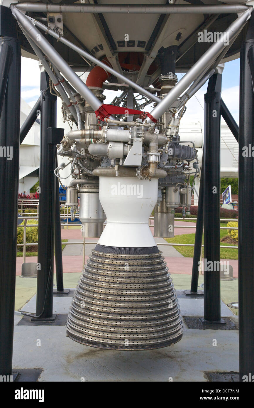 La NASA motore a razzo al Kennedy Space Center in Florida Foto Stock