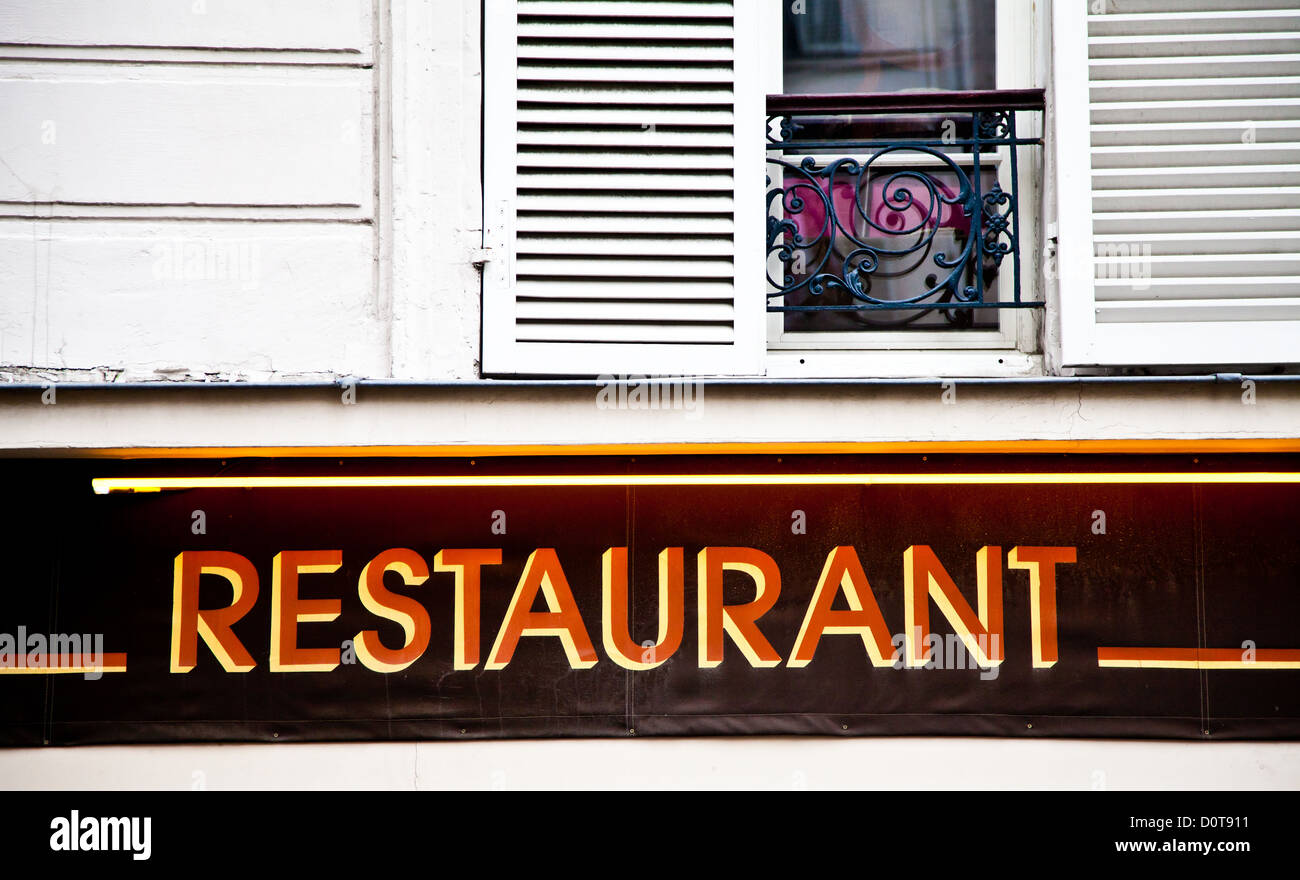 Segno del ristorante Foto Stock