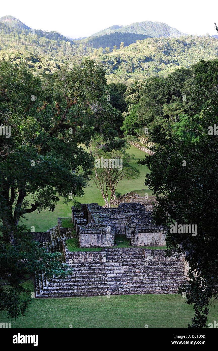 UNESCO Patrimonio Mondiale, sito, Parque Archeologico Copan, Copan, ruderi, America Centrale, Honduras, Maya, piramidi, archeologia Foto Stock
