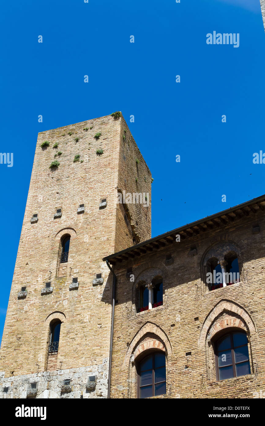Alta Signoria le torri di San Gimignano in Toscana, Italia Foto Stock