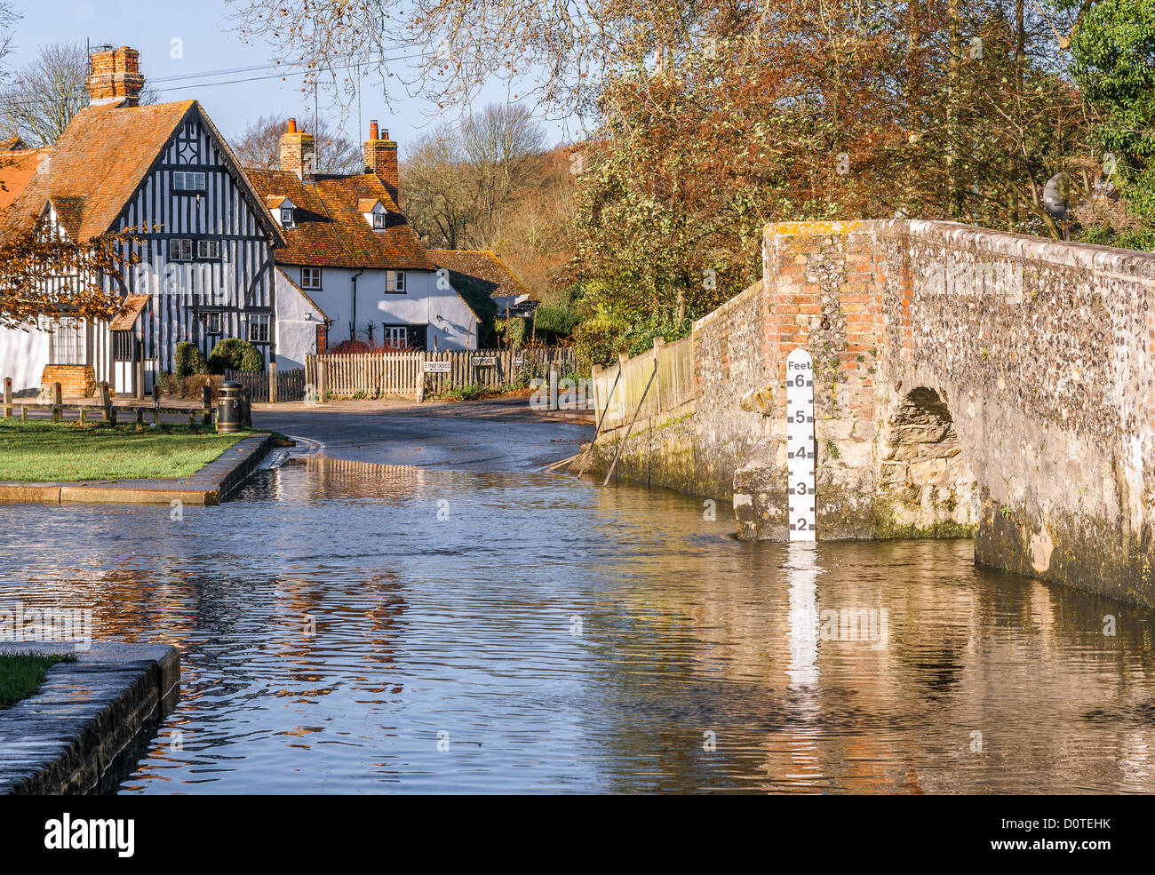 La Ford a Eynsford, bellissimo villaggio in Kent REGNO UNITO. Foto Stock