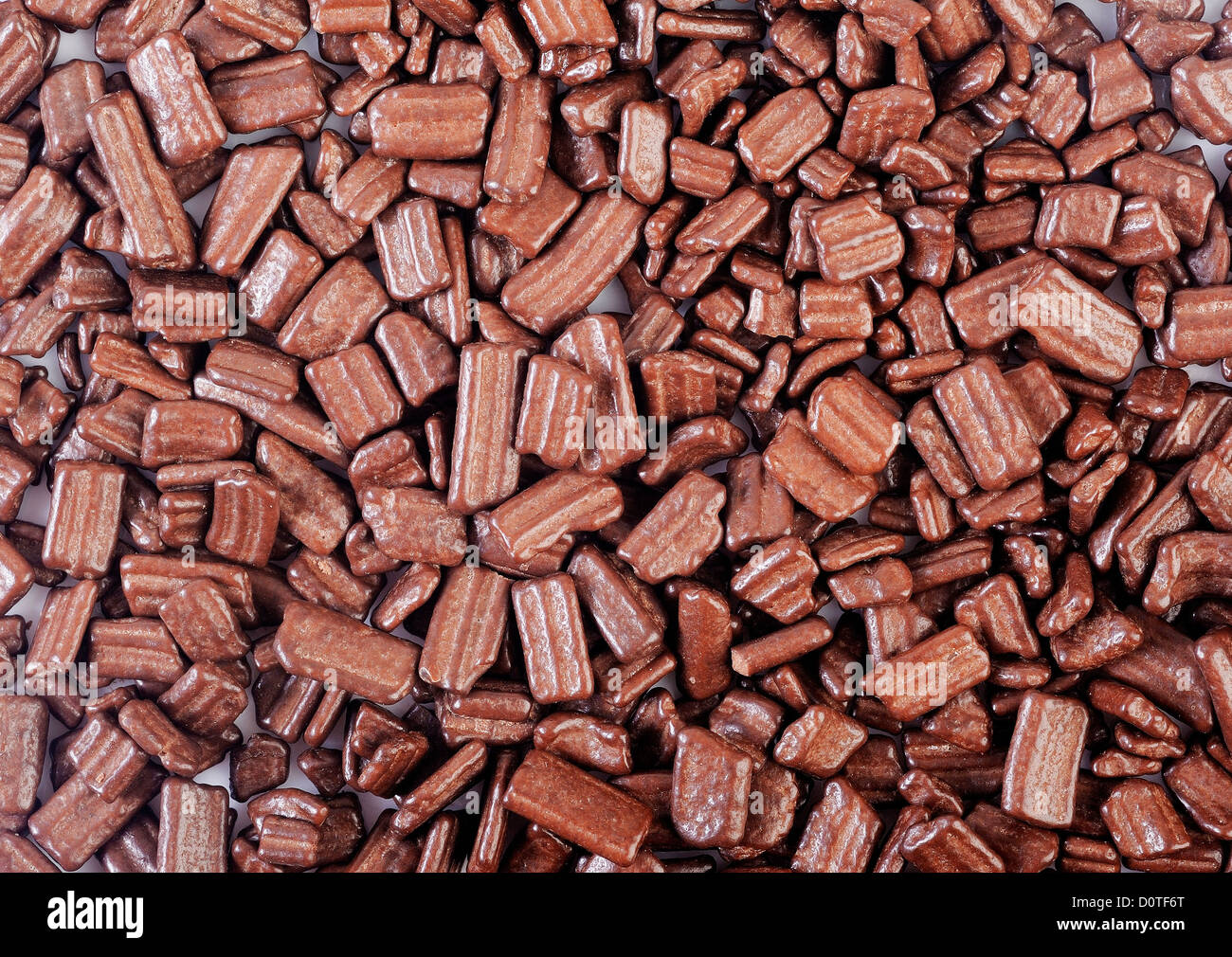 Scaglie di cioccolato sullo sfondo Foto Stock