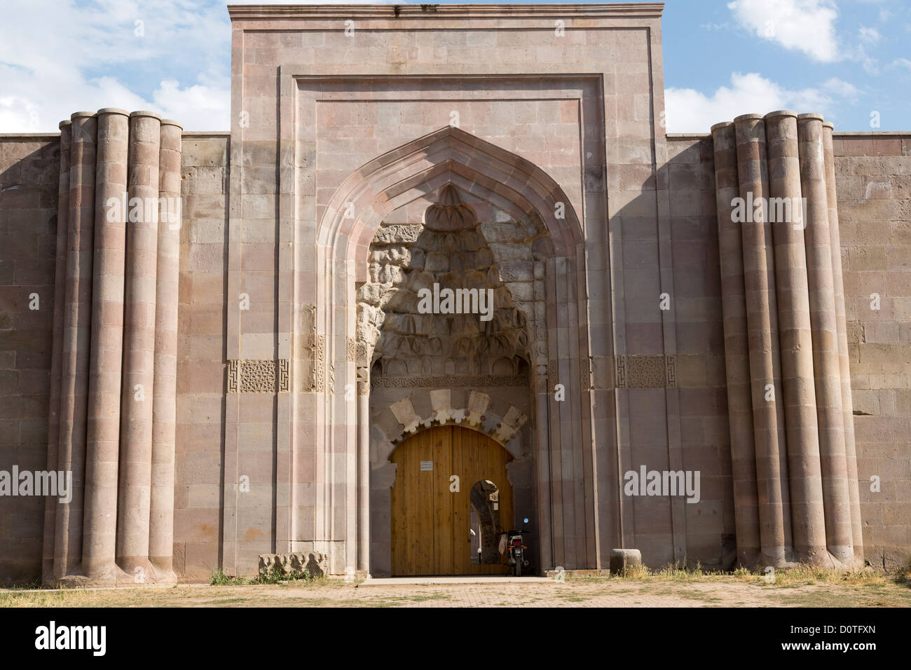 Portale di ingresso, Sultan Han, Palas, Kayseri Sivas Road, Turchia Foto Stock