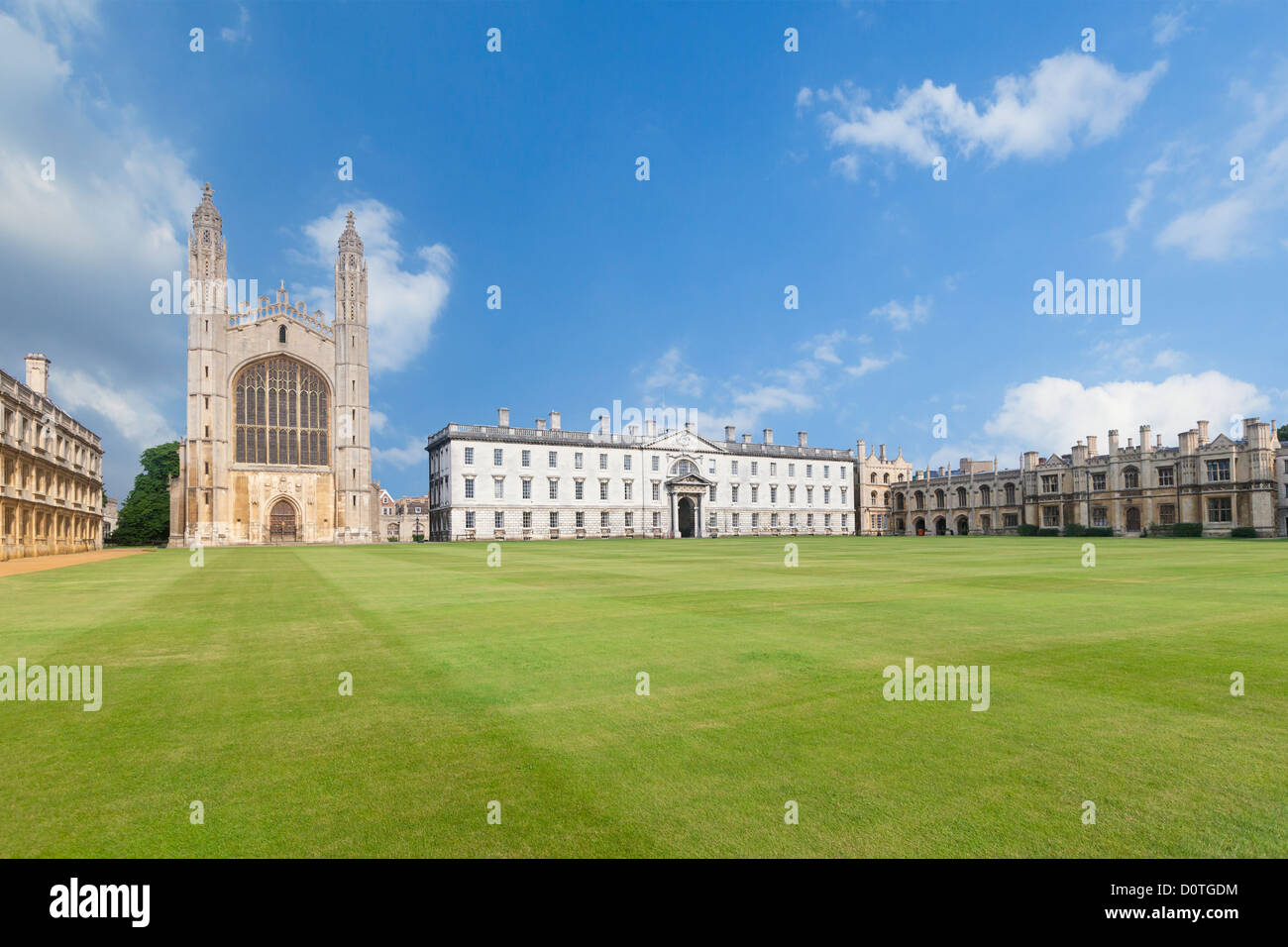 Edificio di Gibbs e Kings College Chapel, Cambridge, Inghilterra Foto Stock