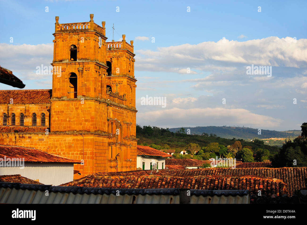 Il Templo, chiesa, edificio di mattoni, coloniale, Città, Barichara, Colombia, Sud America Foto Stock