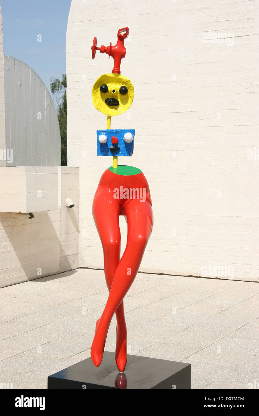 Spagna, Barcellona, Miro, museo, arte, abilità, scultura, figura Foto Stock