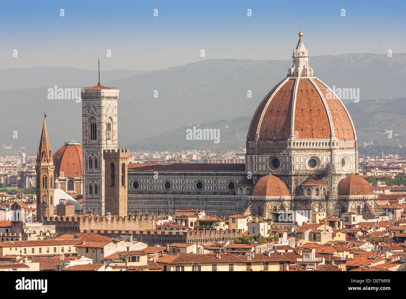 Firenze Duomo view Foto Stock