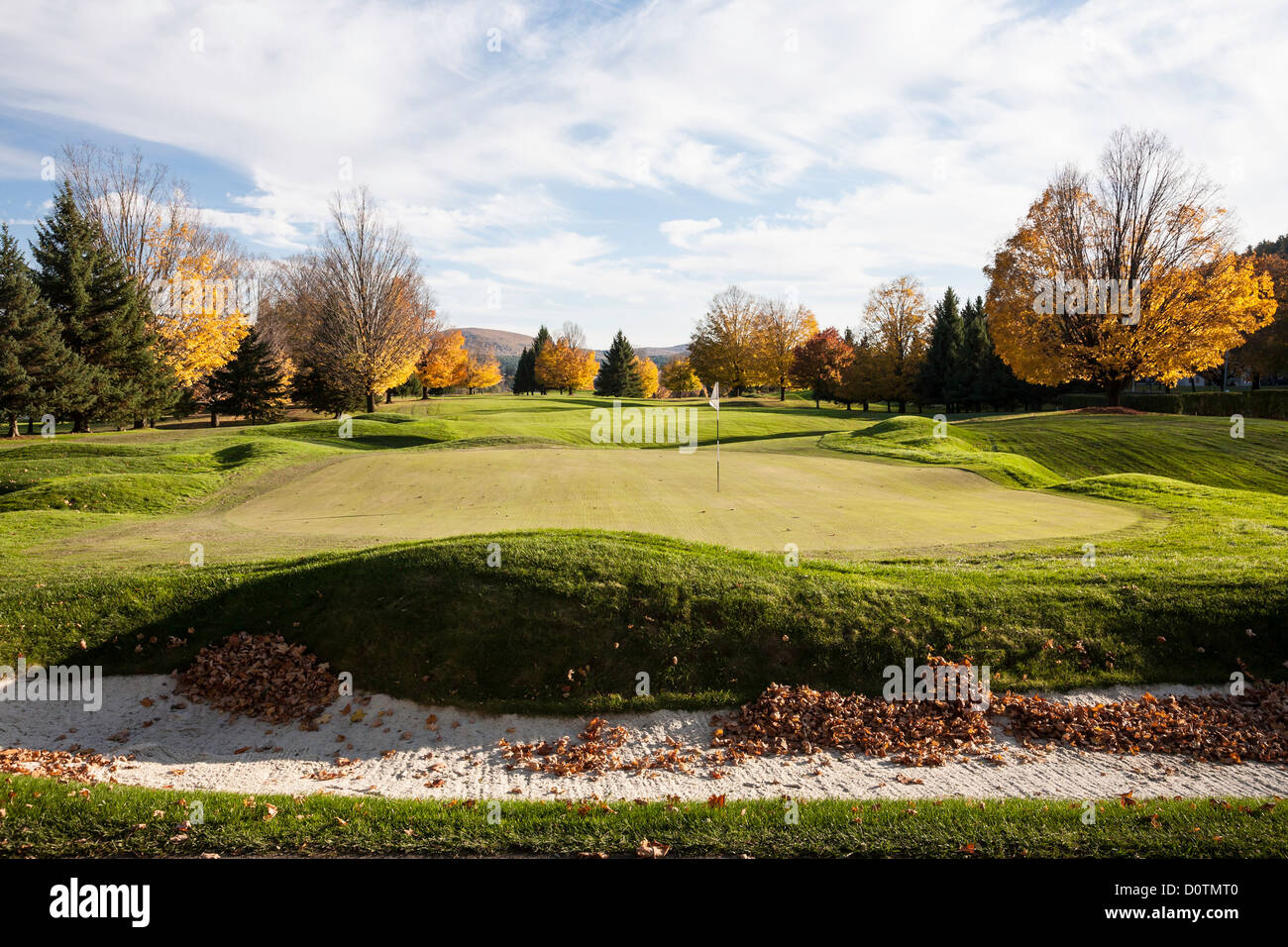 Leatherstocking Campo da Golf, Autunno, Cooperstown, NY Foto Stock