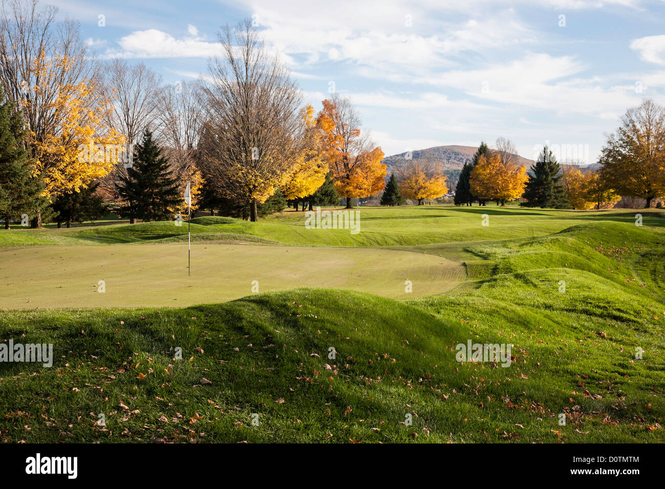Leatherstocking Campo da Golf, Autunno, Cooperstown, NY Foto Stock
